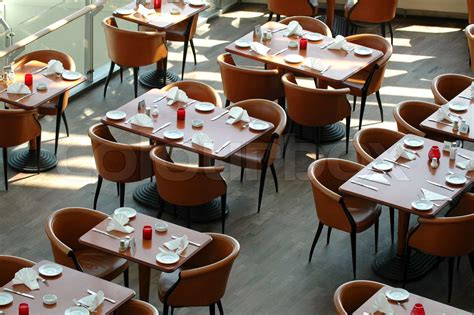 Tables In A Resturant Stock Image Colourbox