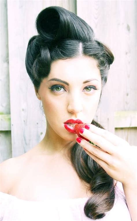 Strawberry Cuteness Big Ups For This Pin Up Girl Rockabilly Hair