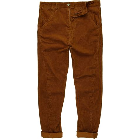 River Island Rust Twist Seam Corduroy Pants In Brown For Men Rust Lyst