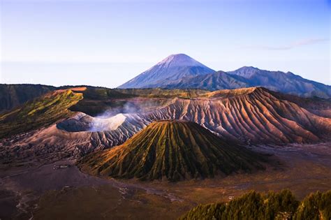 Sonnenaufgang Am Berg Bromo Vulkan Indonesien Premium Foto
