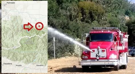 Fire Breaks Out In Angeles National Forest Pasadena Fire Dept Water