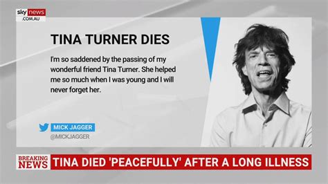 Music Legends Pay Tribute To Tina Turner With Touching Social Media Posts Sky News Australia