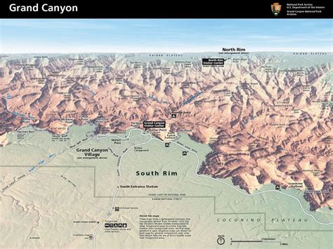 Grand Canyon National Park Map National Parks Map Grand Canyon