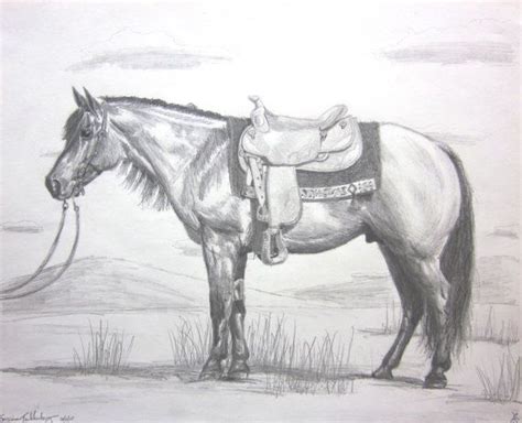 Quarter Horse Pencil Drawings Horse Pencil Drawing Horse Art Horses
