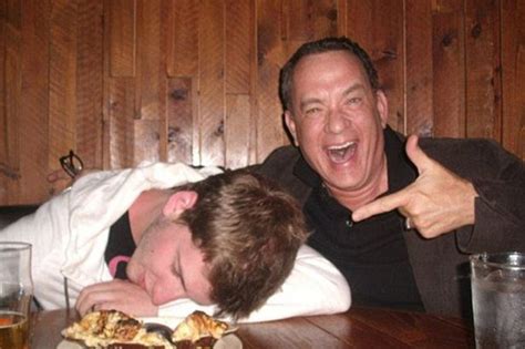 Tom Hanks Drunk Prank Pictures Star Plays Along With Fan Who Slumps