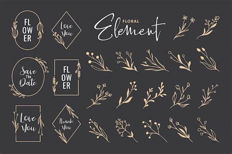 Premium Vector Beautiful Hand Drawn Floral Wreath Vector Collection