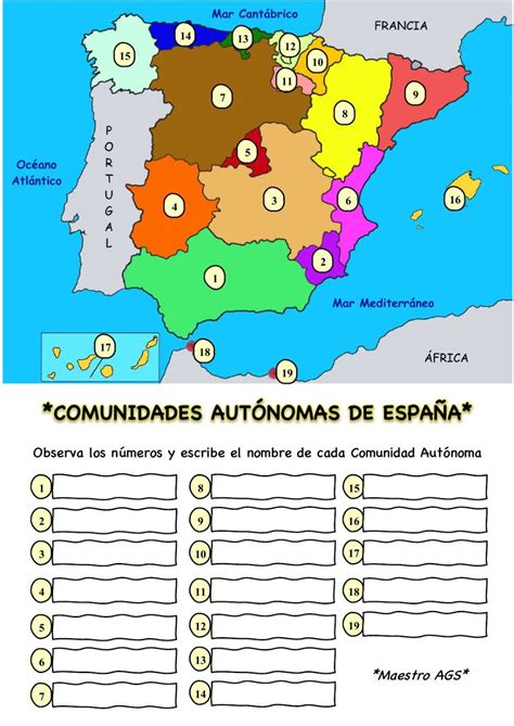 Ejercicio Online De Geografía De España Para 3º De Primaria Puedes