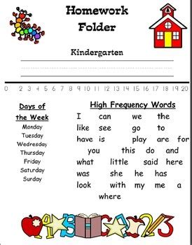 The pre k homework calendar was created to improve your child's social and emotional development, literacy skills, math skills and. Kindergarten Homework Cover Sheet. | Teaching - Upper ...