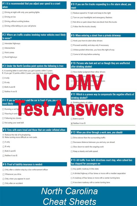 Dmv Practice Test Nc 25 Questions Questpiya