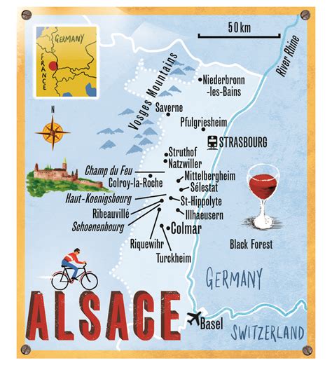 Alsace Map By Scott Jessop September 2013 Issue Map Selestat