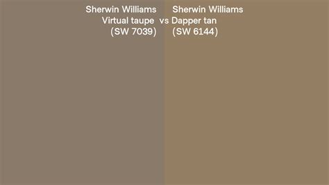 Sherwin Williams Virtual Taupe Vs Dapper Tan Side By Side Comparison