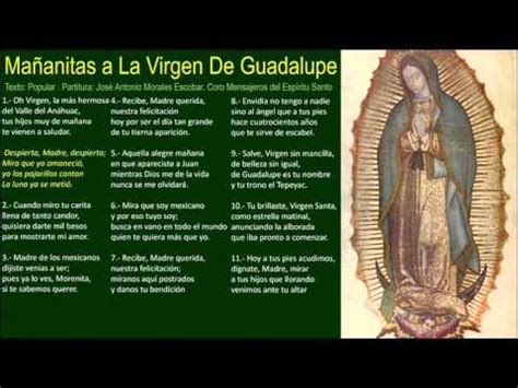 Canciones a la virgen de guadalupe. Mañanitas a la Virgen de Guadalupe - YouTube