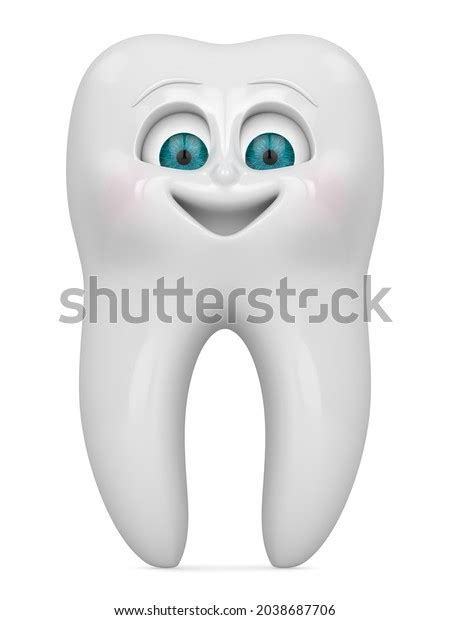 3d Render Cartoon Mr Tooth Looking Stock Illustration 2038687706