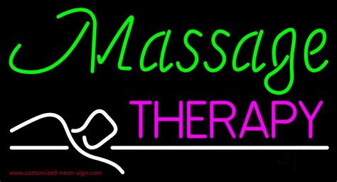 Green Massage Therapy Neon Sign In 2020 Massage Therapy Neon Signs Neon
