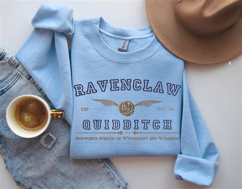 Ravenclaw Hogwarts Quidditch Varsity Sweatshirt Embroidered Wizard