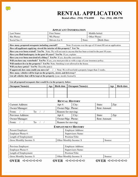 Apartment Rental Application Template Free Of Apartment Application 7