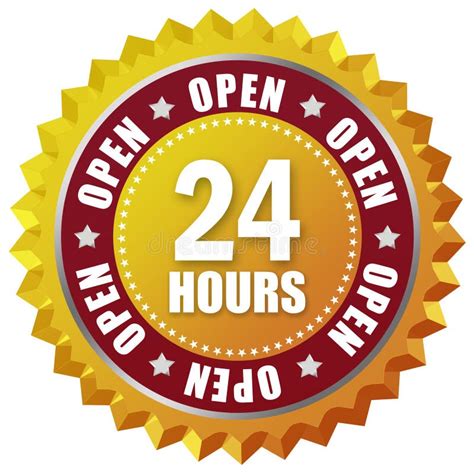 Open 24 Hour Logo Stock Illustration Illustration Of Online 17643673