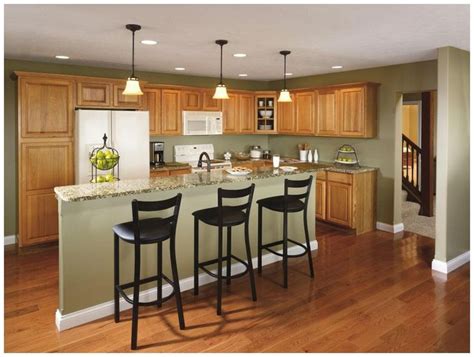 Oak cabinets come in an assortment of light and dark color types, making for an array of possible complementary paint colors. Hickory Kitchen Cabinets | kitchen | Pinterest | Colors ...