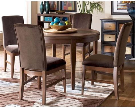 In many round dining tables, you can find a removable counter or a foldable one, which allows you to turn the table into half its size or store it elsewhere however, since a round dining table for 6 will pretty much be big enough to occupy a significant part of your dining room, you can invest in either a. Homelegance Dining Set w/ Round Table Beaumont EL-2111-48-SET