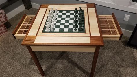 Chess Table I Made For My Husbands Marble Board Hes Had In A Box For