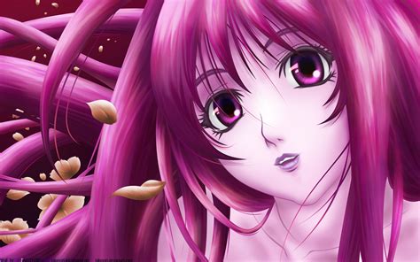 Girl With Purple Eyes Anime Hd Wide Wallpaper For