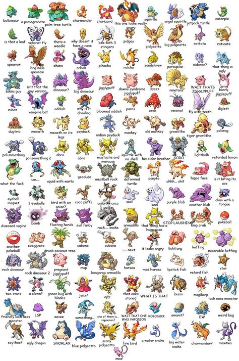 So I Asked My Girlfriend To Name All 151 Pokémon 150 Pokemon Pokemon Names 151 Pokemon