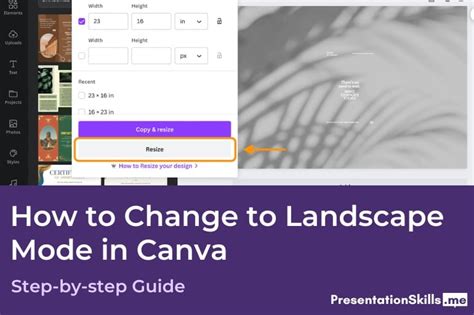 How To Change To Landscape Mode In Canva Presentationskillsme