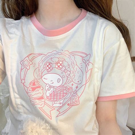 Yami Kawaii T Shirt Cute Kuromi And My Melody Shirts Etsy
