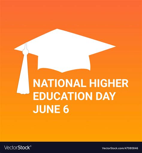National Higher Education Day Royalty Free Vector Image