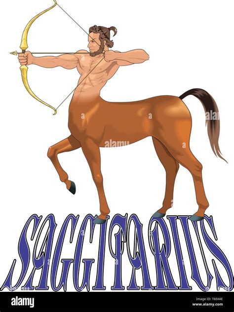 Sagittarius Zodiac Sign Vector Illustration Stock Vector Image Art Alamy
