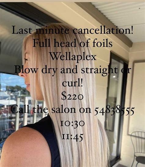 Last Minute Cancellation 1030 1145 Full H La Mode Hair And Beauty