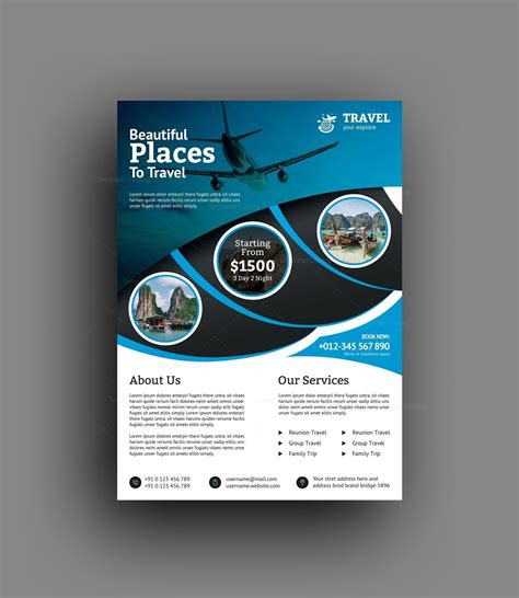 Versatile Travel Agency Flyer Design Template Flyer Design Templates