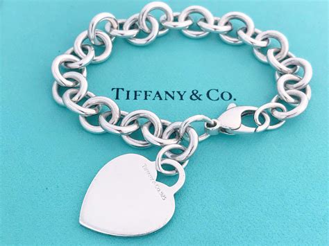 Authentic Tiffany And Co Heart Bracelet Plain Heart Tag Pendant Etsy
