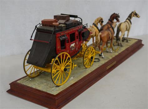 Sold Price Franklin Mint Wells Fargo Overland Stagecoach With Horse