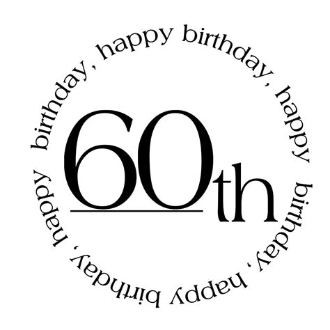 Create With Tlc 60th Birthday Printable
