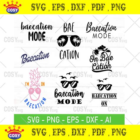 Baecation Svg Bae Vacation Svg Bae Cation Svg Vacation Vibes Svg In