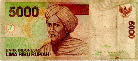 2001 Indonesia 5000 Rupiah Banknote For Sale Buy Now Online Item
