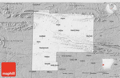 Gray 3d Map Of Polk County