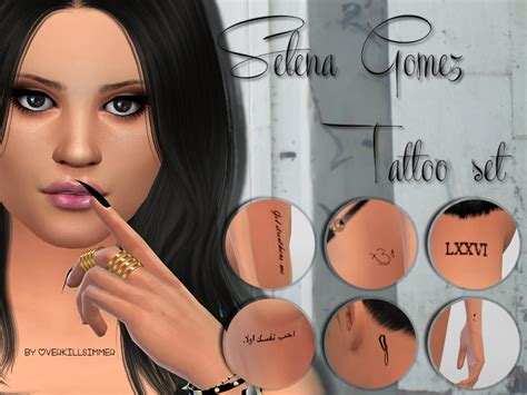 The Sims Resource Selena Gomez Tattoo Set