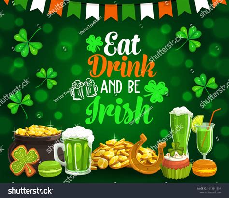 The irish have considered shamrocks. Saint Patricks day holiday symbols of food, drinks and ...