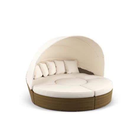 The festnight outdoor daybed allows you to relax outdoor because the canopy puts some shade in sunny day this type of an outdoor daybed has a removable and washable cushion making it easy for cleaning. Baleares White Modular Lounger | Frontgate