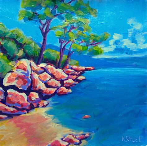 Blue Lagoon Painting By Ksenia Tsyganyuk Artmajeur
