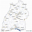 StepMap - Flüsse Baden-Würtemberg - Landkarte für Deutschland