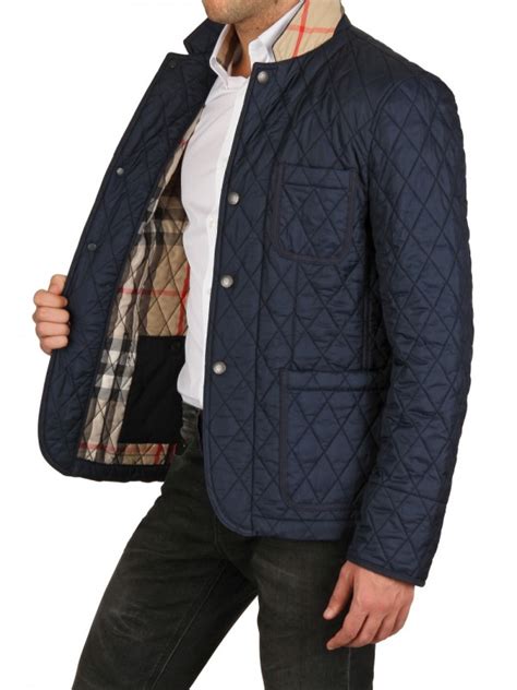 Lyst Burberry Brit Quilted Jacket In Blue For Men