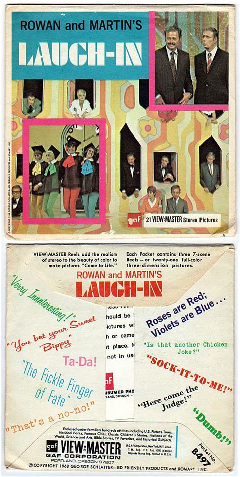 rowan and martin s laugh in 1968 73 nbc — 1968 view master reels television network television