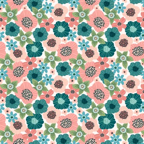 Floral Seamless Pattern Vector Design For Paper Cover Fabric