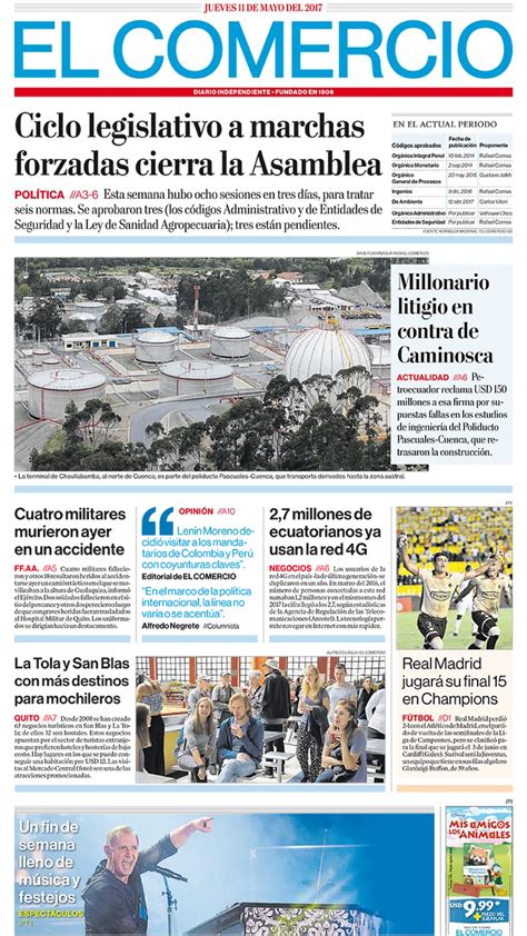 El Comercio Ecuador Jueves 11 De Mayo De 2017 Infobae