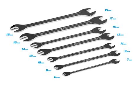 Maxchrome Super Thin Flat Wrenches 7 Piece Metric Capri Tools