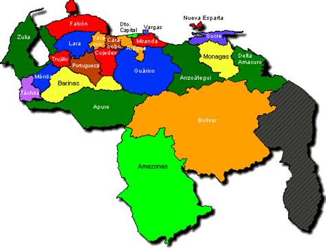 Mapas De Venezuela Con Sus Capitales Y Estados Imagui