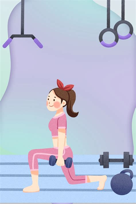 Cartoon Character Shaping Fitness Poster Recruiting Fitness Shape